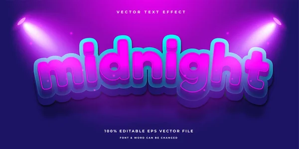 stock vector midnight modern editable text effect