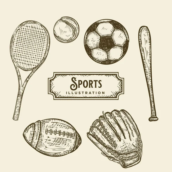 Illustration Sports Dessinés Main — Image vectorielle