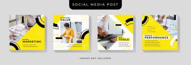 Social Media Post Template Set clipart