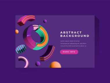 3B Modern Renkli Soyut Arkaplan