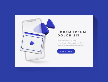 3D Modern Akıllı Telefon Çizim Tasarımı