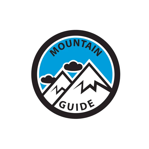 Emblème Chaîne Montagnes Isolé Sur Fond Blanc — Image vectorielle