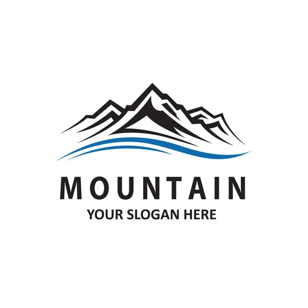 Montanha Emblema Gama Isolado Fundo Branco —  Vetores de Stock