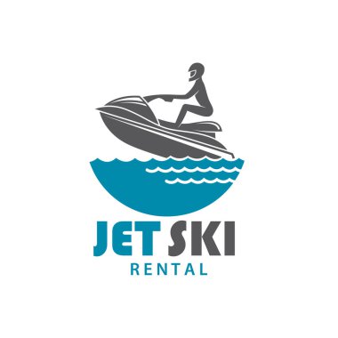 jet ski kiralama simgesi beyaz arkaplanda izole edildi