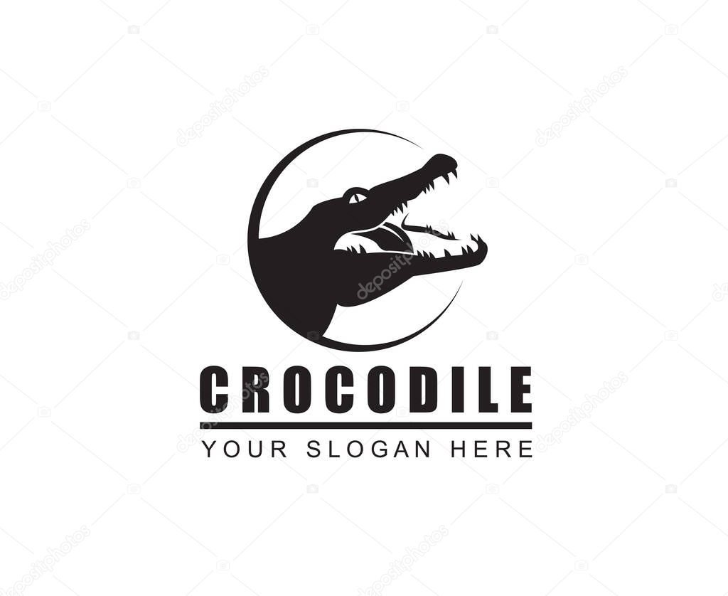 Crocodile icon isolated on white background
