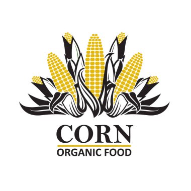 mısır sapı amblemi beyaz arkaplanda izole edildi