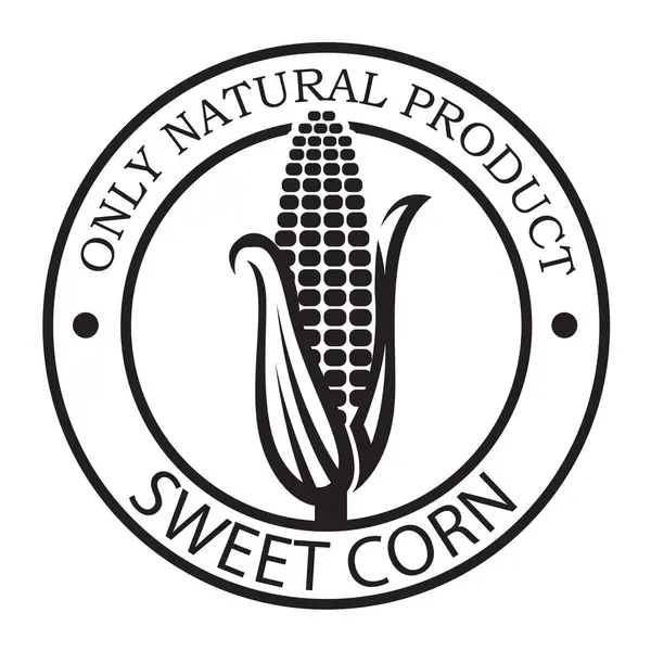 mısır koçanı damgası beyaz arkaplanda izole edildi