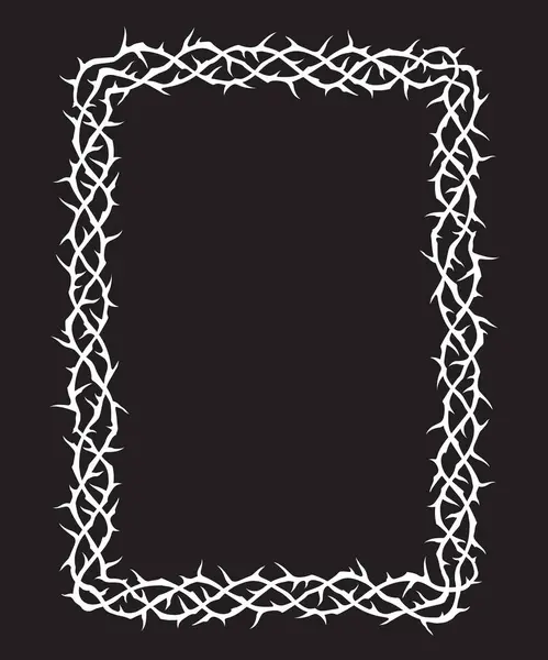 Frame Thorns Image Isolated Black Background Stock Illustration
