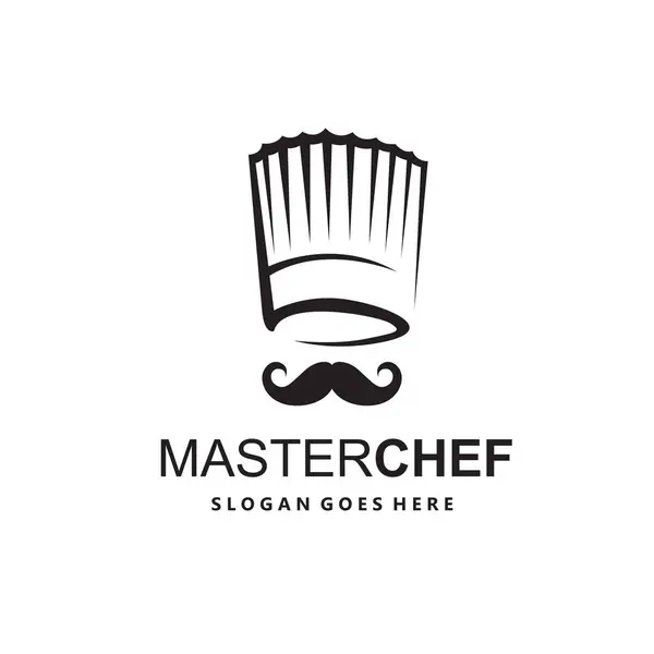 Illustration Monochrome Mustachioed Chef Isolated White Background Royalty Free Stock Vectors