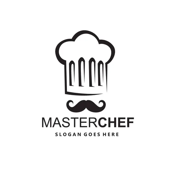 Illustration Monochrome Mustachioed Chef Isolated White Background Vector Graphics