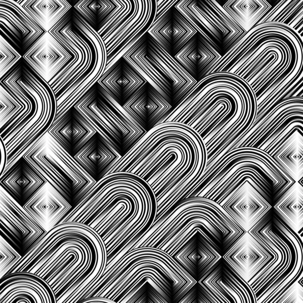 Diseña Patrón Zigzag Monocromo Sin Costuras Fondo Abstracto Arte Vectorial —  Fotos de Stock