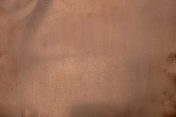 Мідний Лист Мідний Фон Відкритому Повітрі Краплі Дощу Правому Нижньому — стокове фото