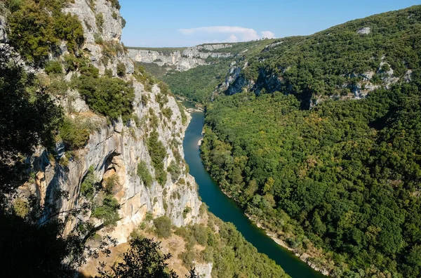 Famous Ardeche Gorge River South France Europe View Observation Deck — Stock Photo, Image