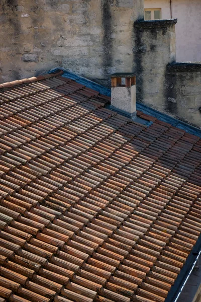 Telhados Azulejos Cidade Velha Avignon Espaço Cópia — Fotografia de Stock