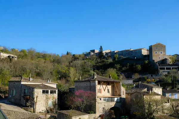 April 2023 Balazuc Departement Ardche Frankreich Blick Auf Das Dorf — Stockfoto