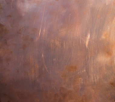 Aydınlatıcı Bakır Yüzey. Dokulu Bakır Tabak. Tasarım Arkaplanı.