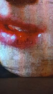 28 Mart 2023. Baux de Provence, Fransa. Meşhur taş ocaklarının içinde. Carrieres de Lumieres 'de. Lights 'ın taş ocakları. Sanatsal projeksiyonlar için antik site.