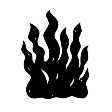 Siyah şenlik ateşi şekil el çizimi sanat vektörü çizimi.