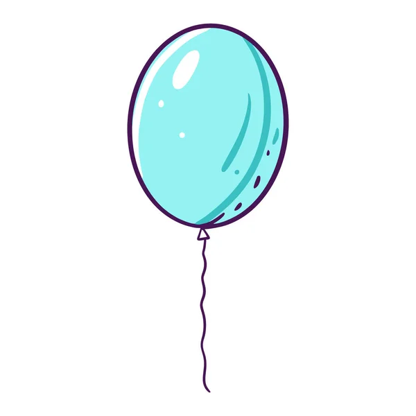 Jeden Nápis Vzduchový Balón Kresleném Stylu Ručně Kreslený Vektorový Obrázek — Stockový vektor
