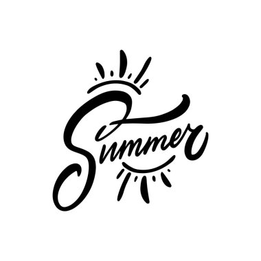 Yazın kullanılan siyah renkli harfler. Poster için vektör sanatı. Beyaz arkaplanda izole.