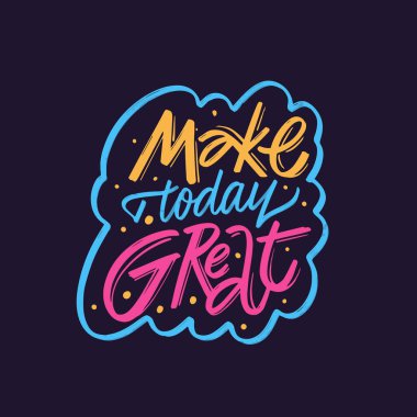 Bu illüstrasyonda renkli bir tasarım ile motive edici 