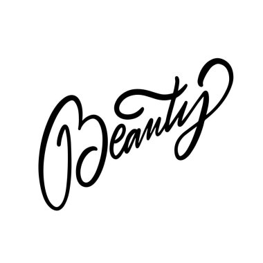 This is a beautiful piece of Beauty calligraphy, elegantly handwritten in black on a white background