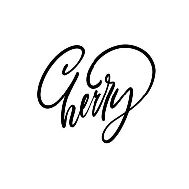 A chic calligraphy script font features the word Cherry in elegant curves, crafted with artistry and elegance