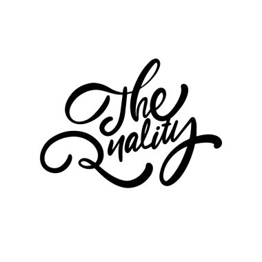 Gelişmiş hat sanatı tarzında The Quality ile zarif senaryo logosu tasarımı, markalaşma ve pazarlama için harika.