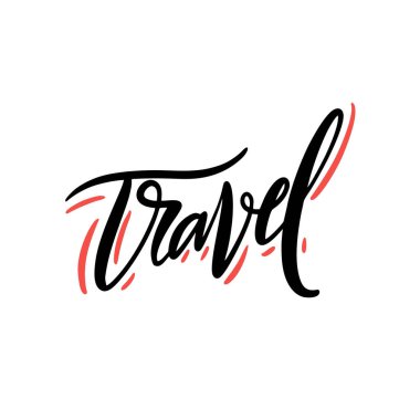 Yaratıcı bir şekilde tasarlanmış seyahat tipografisi. Gezgin şehvetine düşkün olanlar için mükemmel.