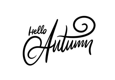 Bu güzel el yazısıyla yazılmış tasarım Hello Autumn 'u okuyor ve tüm mevsimlik dekorasyonlarınız için mükemmel kılıyor.