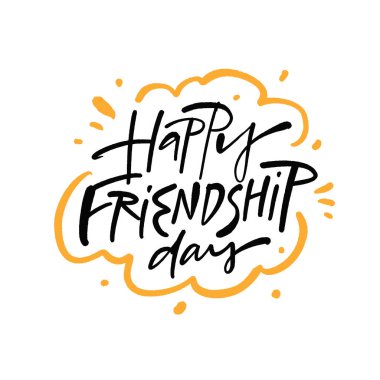 Bu renkli tasarım, canlı tipografi ve oyuncu unsurların yer aldığı Dostluk Günü 'nü kutlamak için yaratıldı.