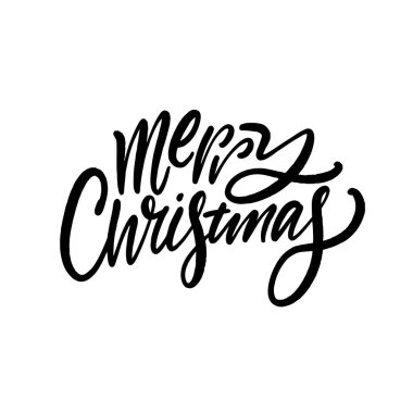Şık ve neşeli Mutlu Noeller güzel şenlik dekorasyonları ve kartlar için el yazısı tipografisi