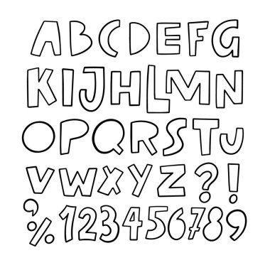 Bu yaratıcı el yazması harfler ve numaralar çeşitli tasarım projeleri ve eğitim materyalleri için mükemmeldir.
