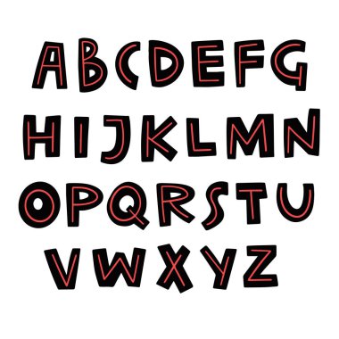 Değişik eğitimsel ve yaratıcı tasarımlar için ideal olan canlı, renkli ve oyuncu alfabe harfleri.