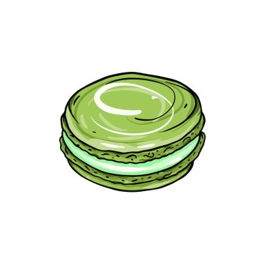 Canlı ve göz alıcı yeşil bir makarna. Kremalı ve pürüzsüz bir dolgu. Tatlı aşıkları için mükemmel.