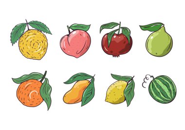 El yapımı meyveler, canlı limonlar, sulu şeftaliler ve ferahlatıcı karpuzlar.