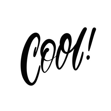 Canlı medya içeriği için havalı kelimesini öne çıkaran moda ve göz alıcı bir tipografi tasarımı