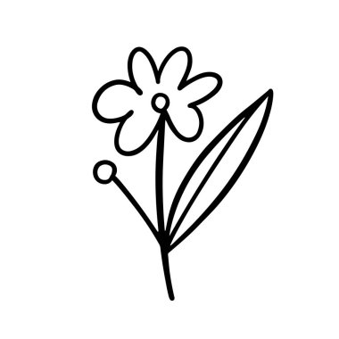 Bu, dijital ve baskı tasarım projeleriniz için ideal bir minimalist çiçek çizgisi çizimi.