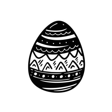 Bu şık siyah beyaz Paskalya yumurtası desenleri karmaşık desenler sergiliyor ve bahar dekorasyonu için mükemmel hale getiriyor.