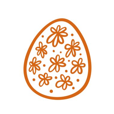 Çiçek desenli bir Paskalya yumurtasının tuhaf ve yaratıcı bir tasviri. Canlı bahar temaları ve tatiller için ideal.
