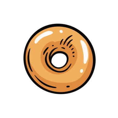 Taze, enfes kahverengi bir çörek. Parlak bir kapağı var. Tatlı seçiminizi geliştirmek için ideal.