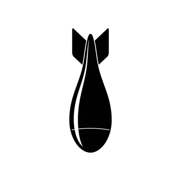 Ікона Авіаційної Бомби Ізольована Білому Тлі Атомна Ракетна Бомба Бомбомел — стоковий вектор