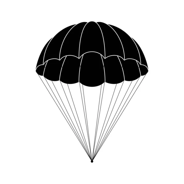 Icono Paracaídas Aislado Sobre Fondo Blanco Descenso Libre Vuelo Regalos Gráficos vectoriales