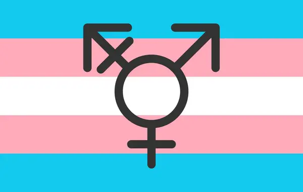 Transznemű Büszkeség Szimbólum Zászló Lmbt Közösség Diszkrimináció Ellen Vektorillusztráció Jogdíjmentes Stock Vektorok