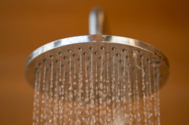 Banyo için açık hava duş başlığını kapatın ve dinlenme tesisinin havuzuna atlamadan önce cesede soğuk su yağdırın..