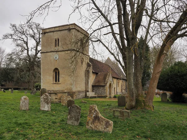 Andrews Church Largely 12Th Century Country Church Chaddleworth Berkshire — Stock Photo, Image