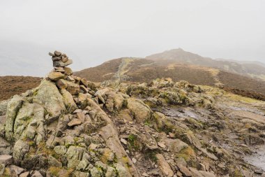 View from the top of Lingmoor Fell, Great Langdale, Lake District, UK clipart