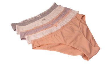 Women cotton panties isolated on a white background. 