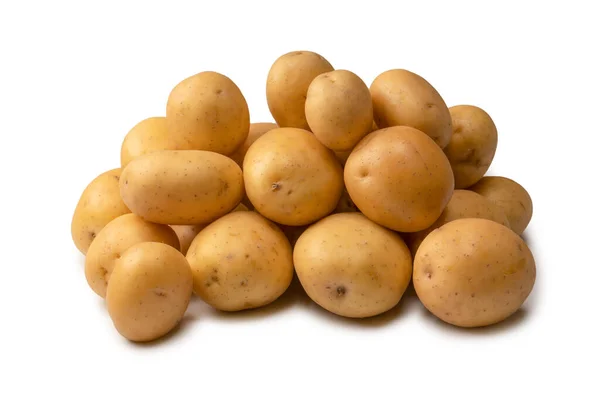 Група Свіжої Смачної Картоплі Ізольована Білому Тлі — стокове фото