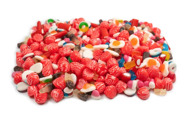 배경에 색깔의 사탕의 맛있는 혼합물 맛있는 마멀레이드 — 스톡 사진